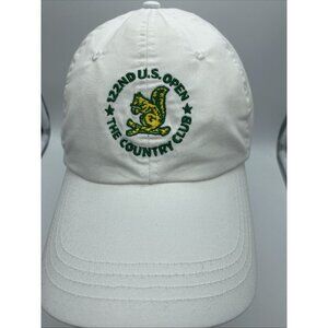 122ND US Open White Cap Hat Hook & Loop The Country Club Ahead USGA Member